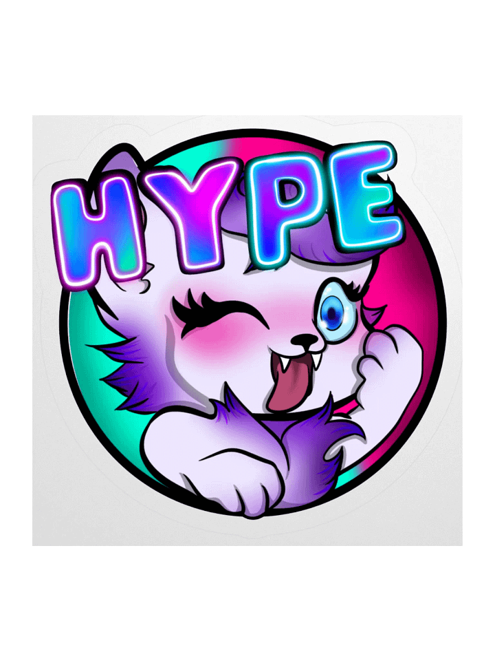 Neon HYPE Kiss Cut Stickers product image (1)