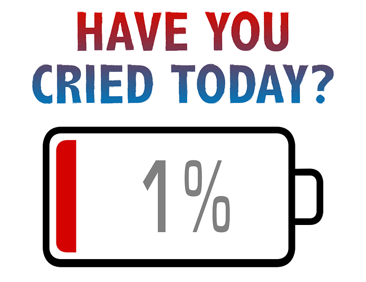 Have You Cried Today? with Battery at 1% T-Shirt product image (2)