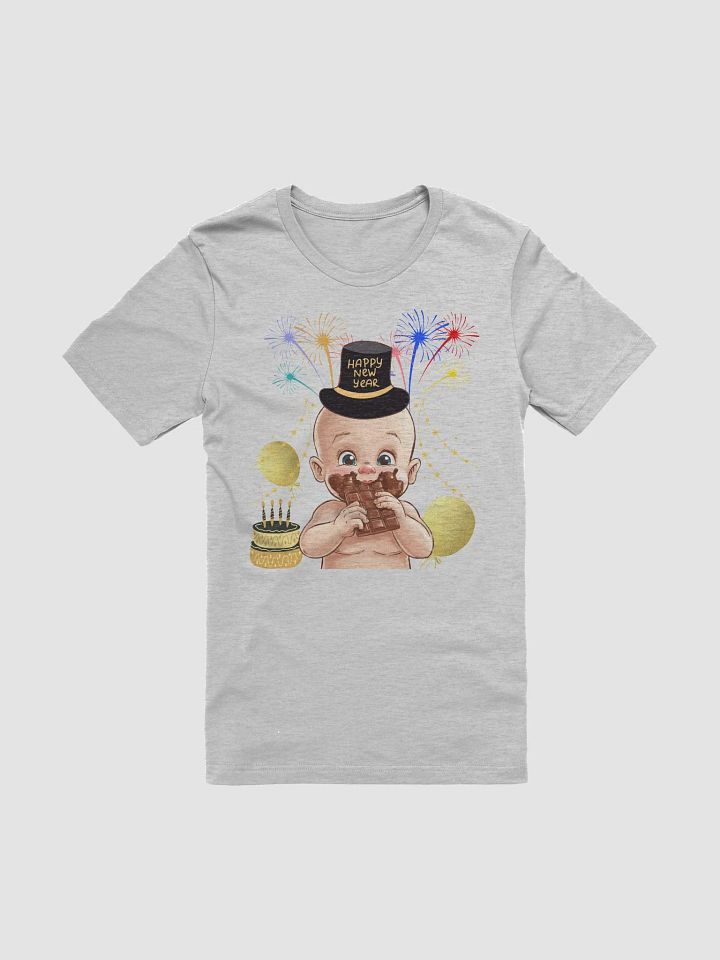 Baby New Year Eating Chocolate Funny T-shirt product image (1)