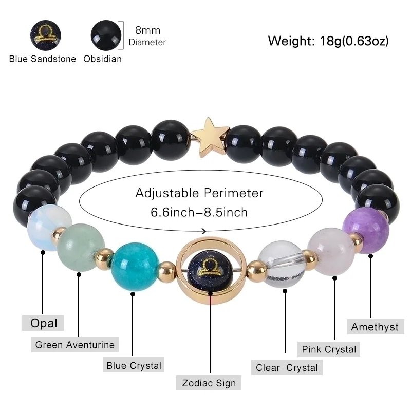 Natural Stone Constellation Bracelet – Adjustable, Handcrafted, & Full of Cosmic Energy product image (3)