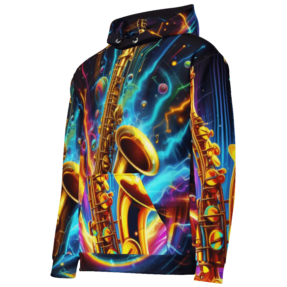 Saxophone Musical Instrument - All-Over Unisex Hoodie #22 product image (11)