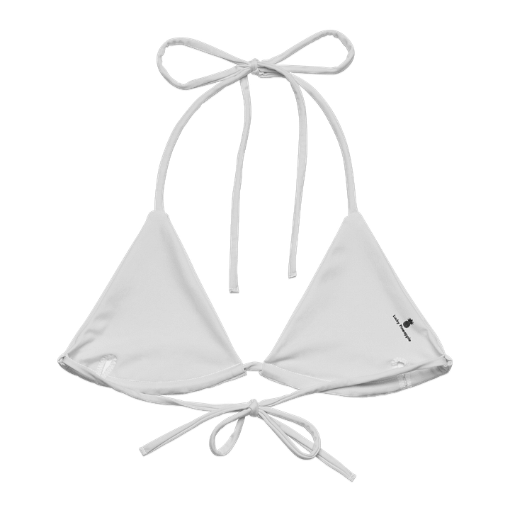 Light Gray Solid Color String Bikini Top product image (2)