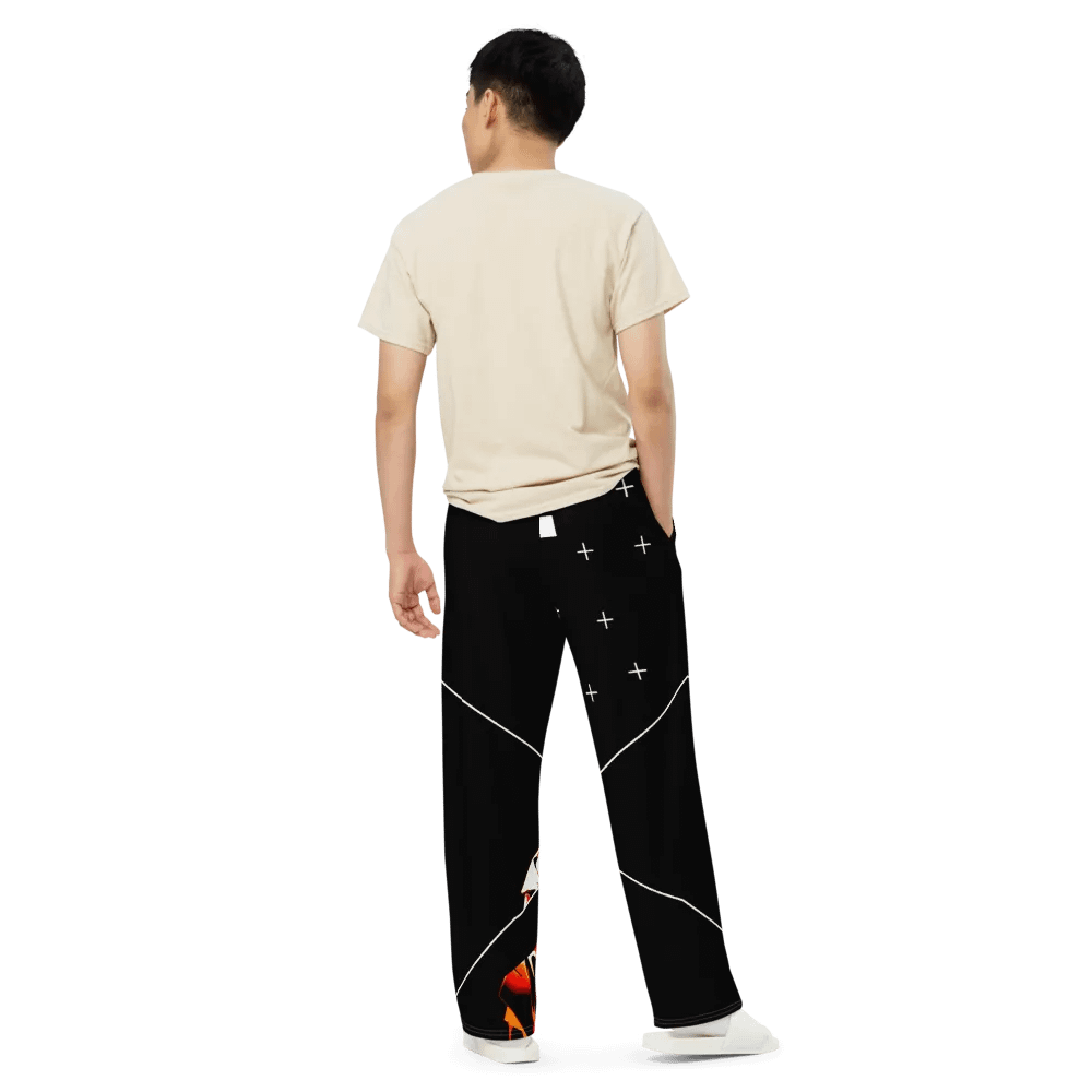 The 369-XP RED CORE All-Over Print Unisex Wide-Leg Pants product image (5)