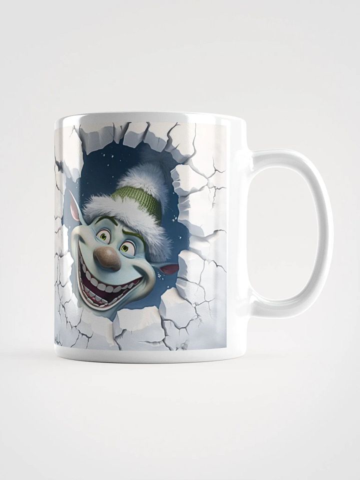 Mischievous Grinch 3D Christmas Mug - Double-Sided Peek-a-Boo Design product image (1)