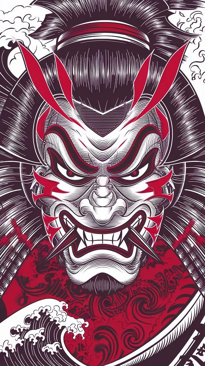 Japanese Theater Masks A Coloring Journey through Kabuki and Noh product image (2)