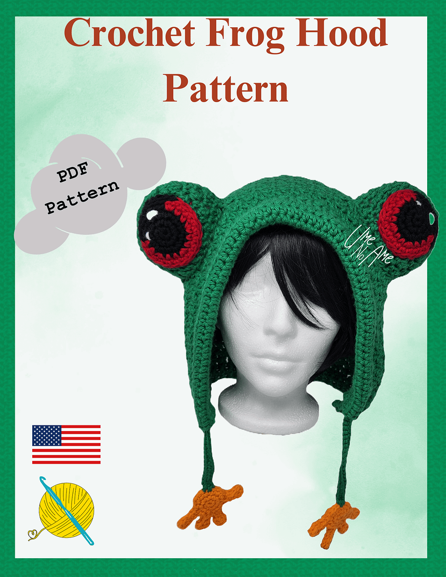 Pattern: Crochet Frog Hood product image (1)
