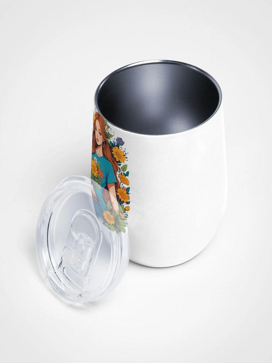 Bloomcore Flower Girl - Wine Tumbler Cup - 12 oz - High-Grade Stainless Steel - v1 product image (3)