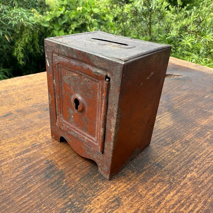 🎎 Japanese Tin Coin Bank — Mid-Showa Era — Japan Antique Roadshow product image (2)