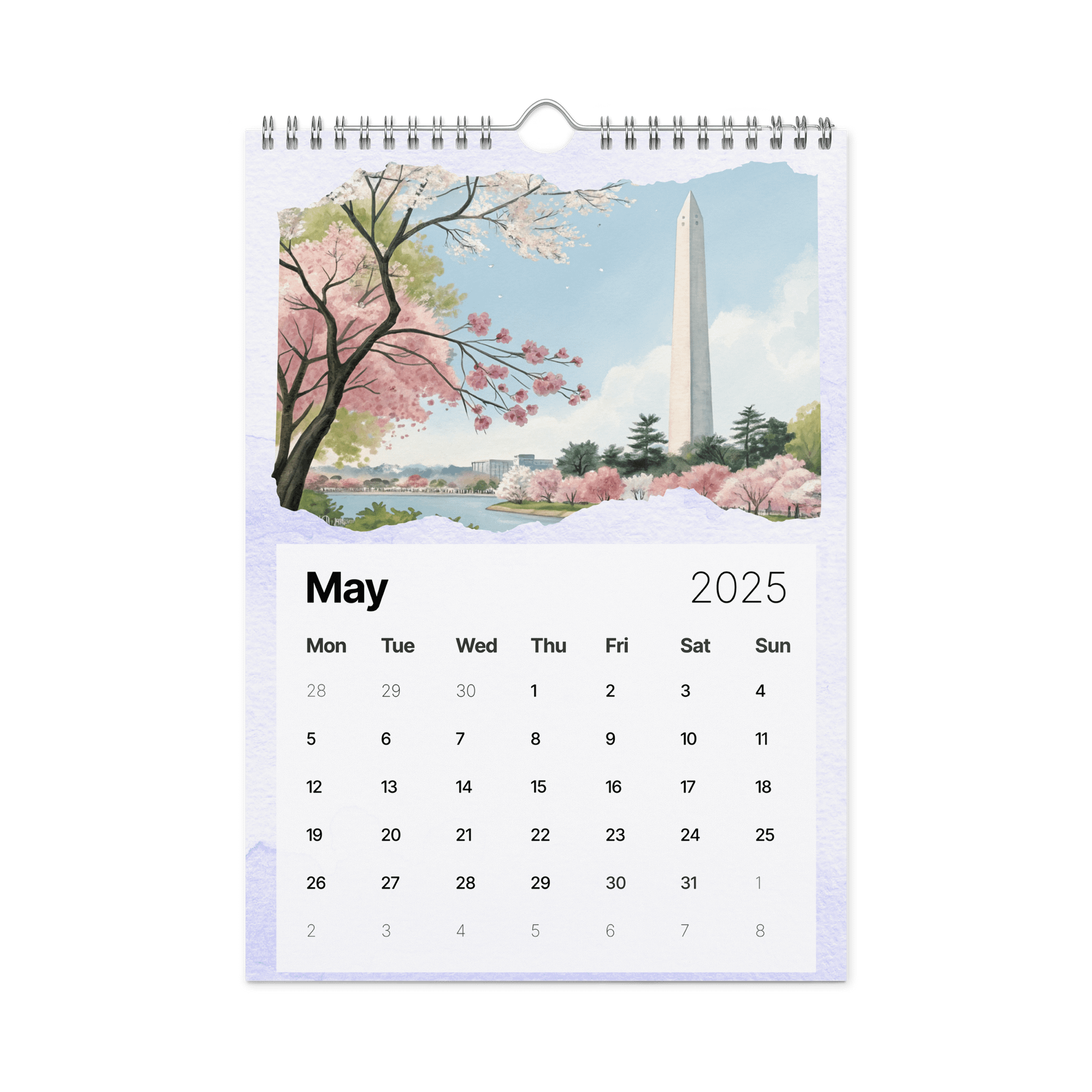 WORLD CAPITALS WATERCOLOR WALL CALENDAR 2026 product image (10)