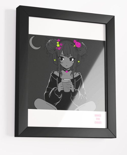 Esther: Space Bun Coffee Anime Girl Original By Brace4Chaos product image (3)
