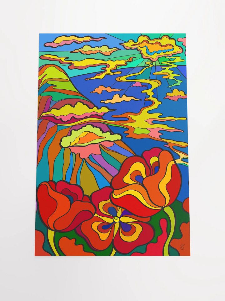 Vibrant Swirls and Blooms Poster - Bay and Poppies product image (1)