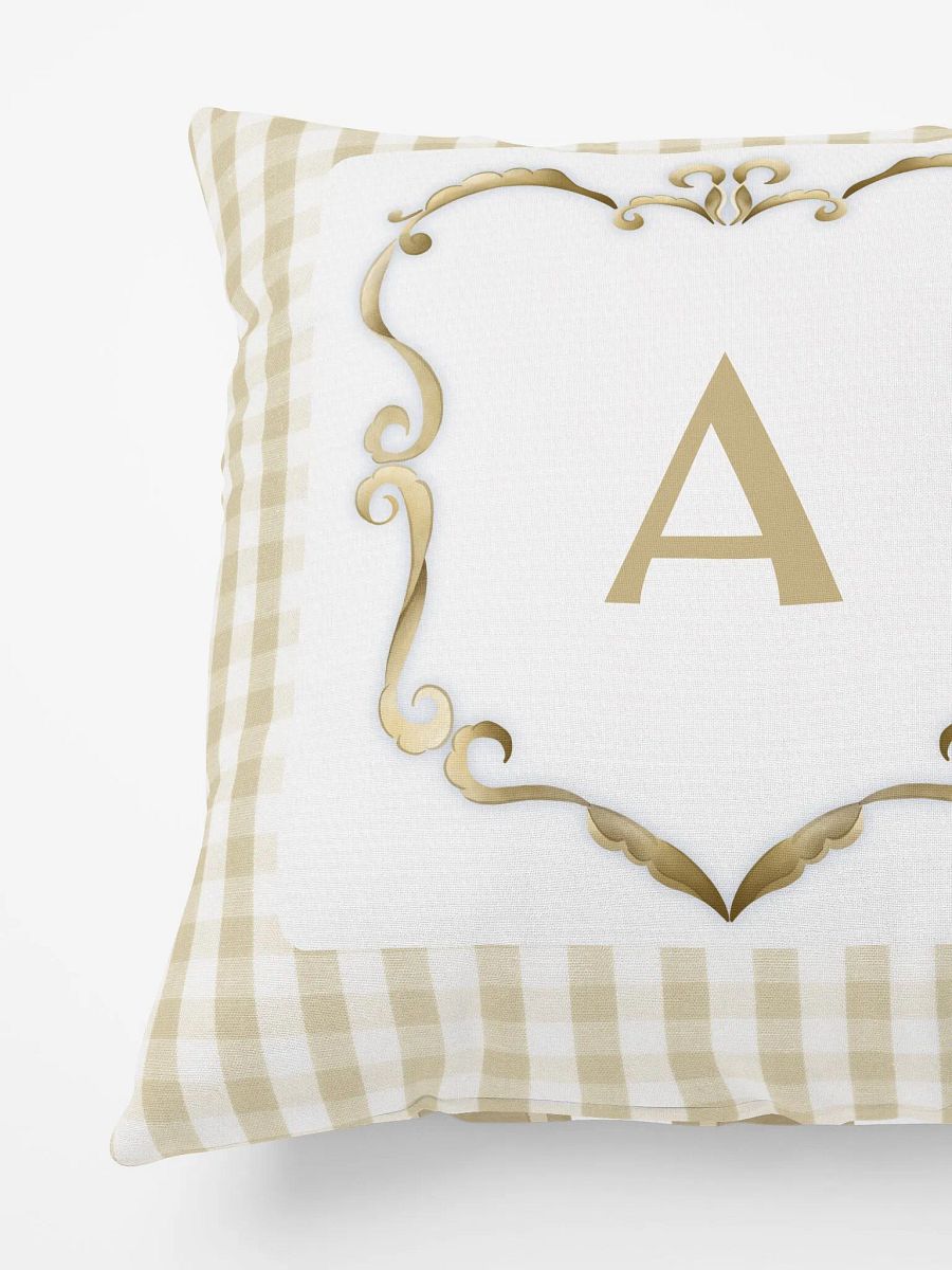 Beige Preppy Charm Pillow A product image (3)