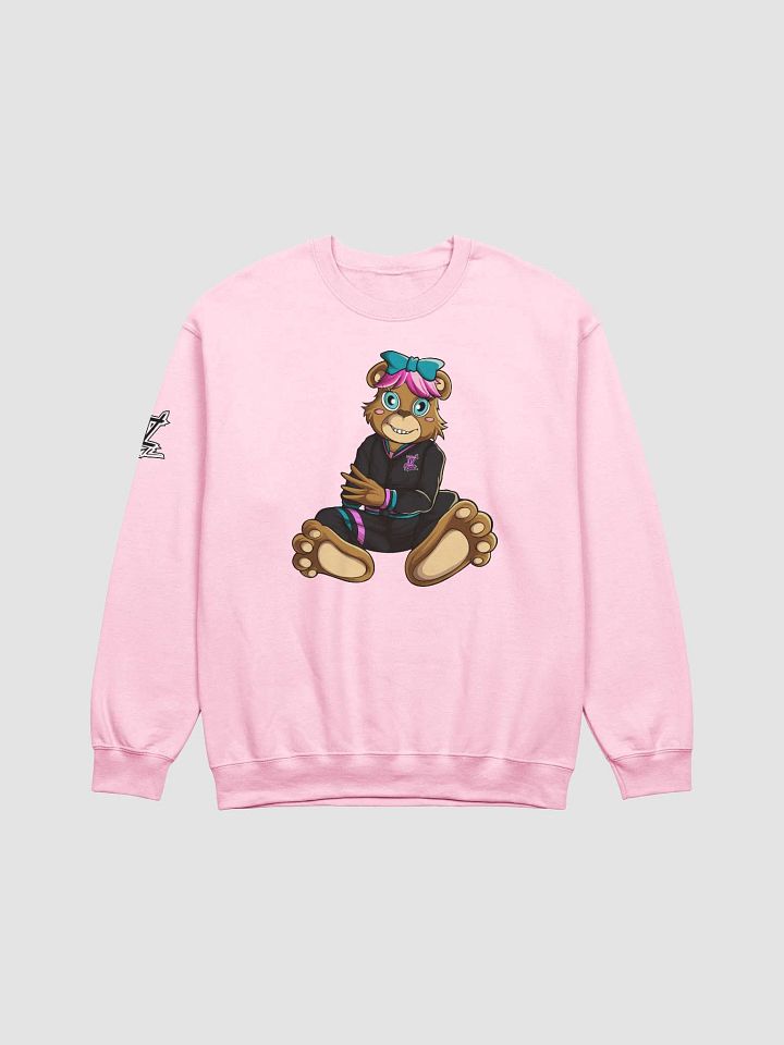 Sitting Girl Bear Pink Crewneck Sweatshirt product image (1)