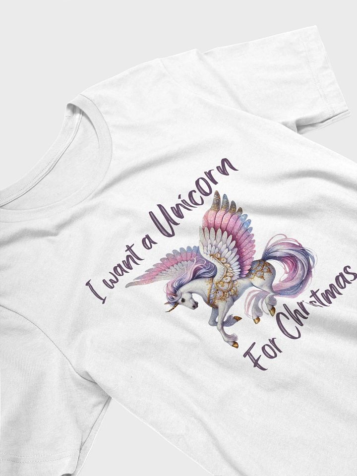 I want a Unicorn For Christmas Fantasy T-Shirt - Purple product image (2)