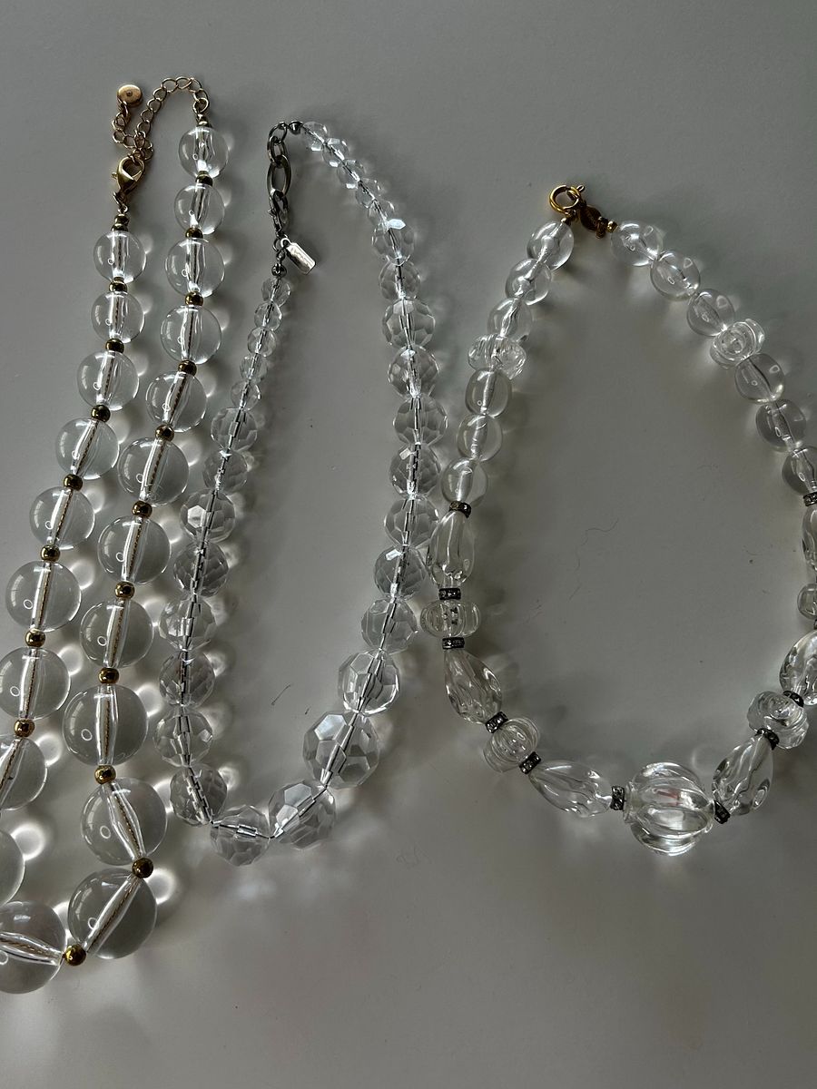Clear Lucite Necklace Lot product image (6)