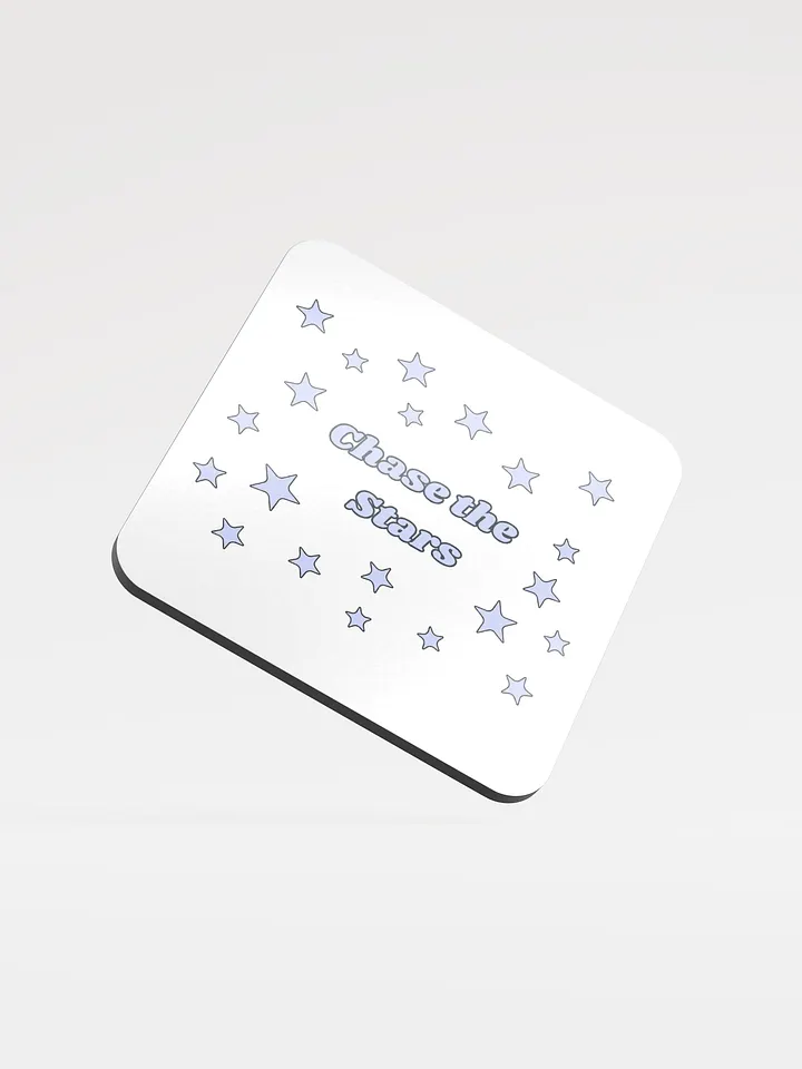 Chase the Stars Glossed Cork Coaster product image (1)