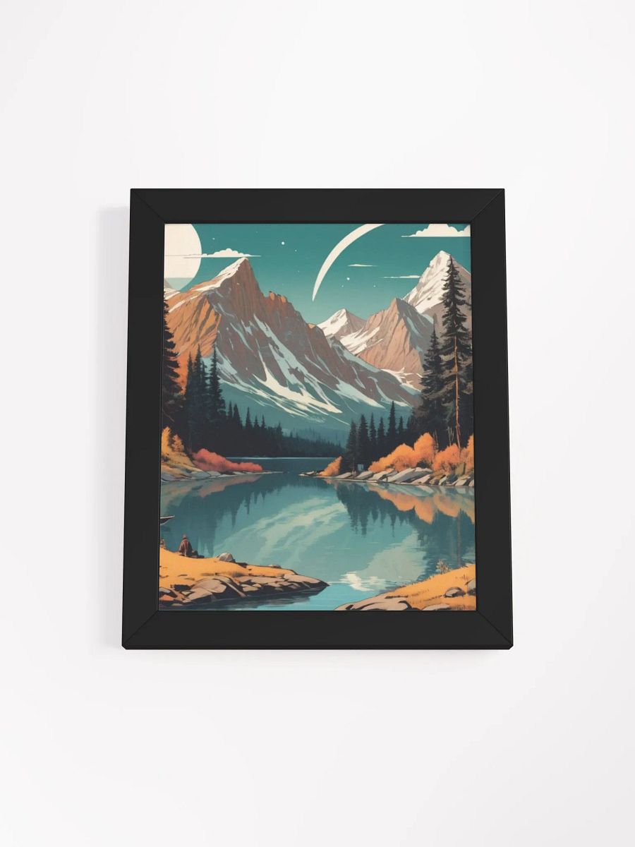 Design Vintage "Seek Adventure" - Paysage Montagne et Coucher de Soleil Rétro product image (1)