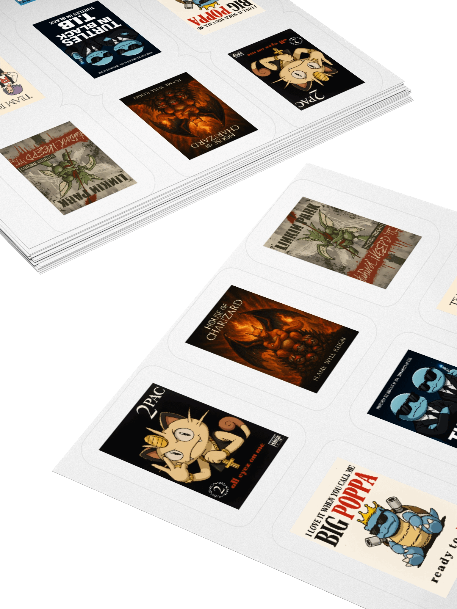 Pokemon Music Mashup Sticker Pack | Funny Anime & Rap Rock Parody Decals product image (10)