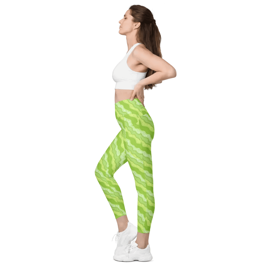 Green Wiggle Leggings (With Pockets!!) product image (10)