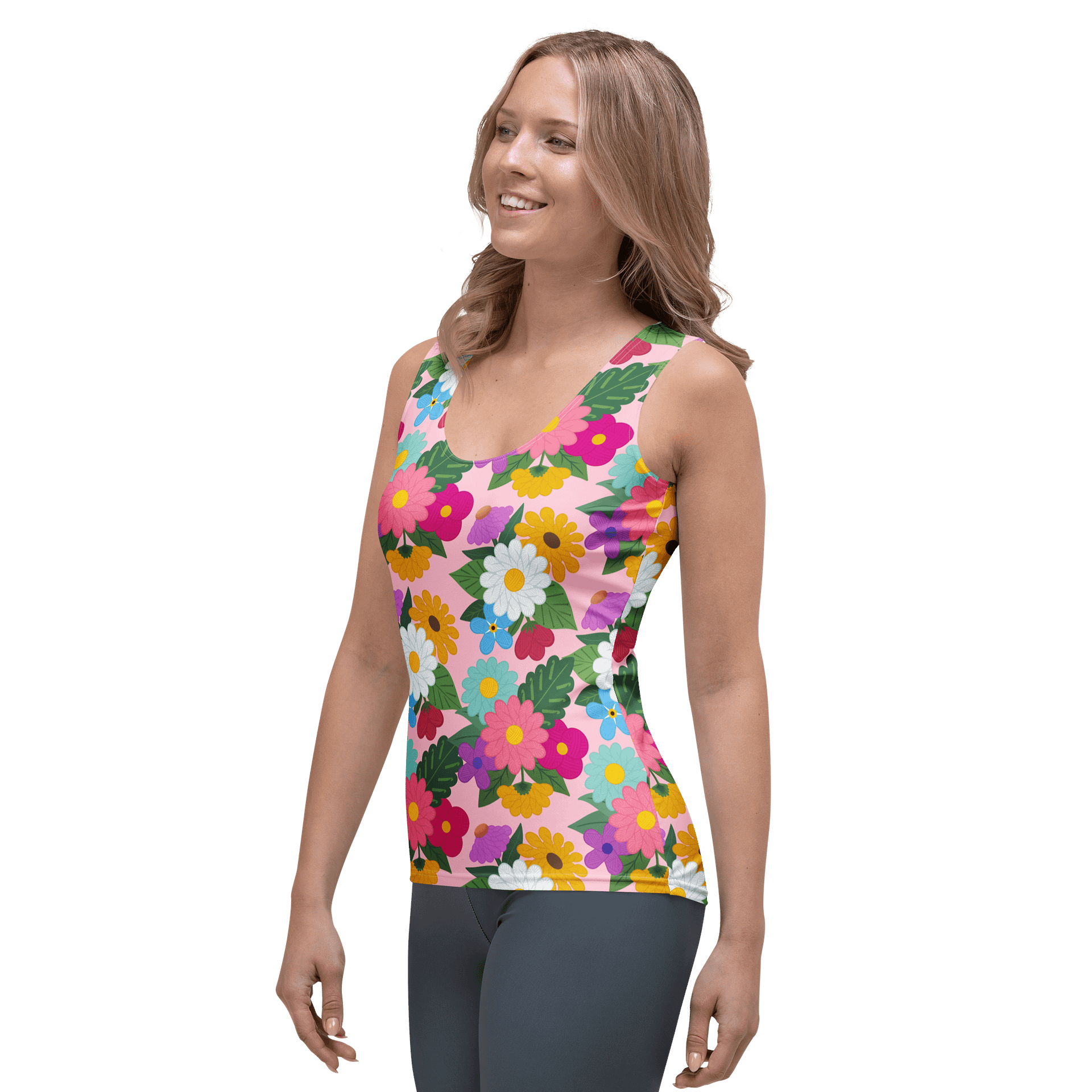 Floral Yarn Print Tank Top product image (3)