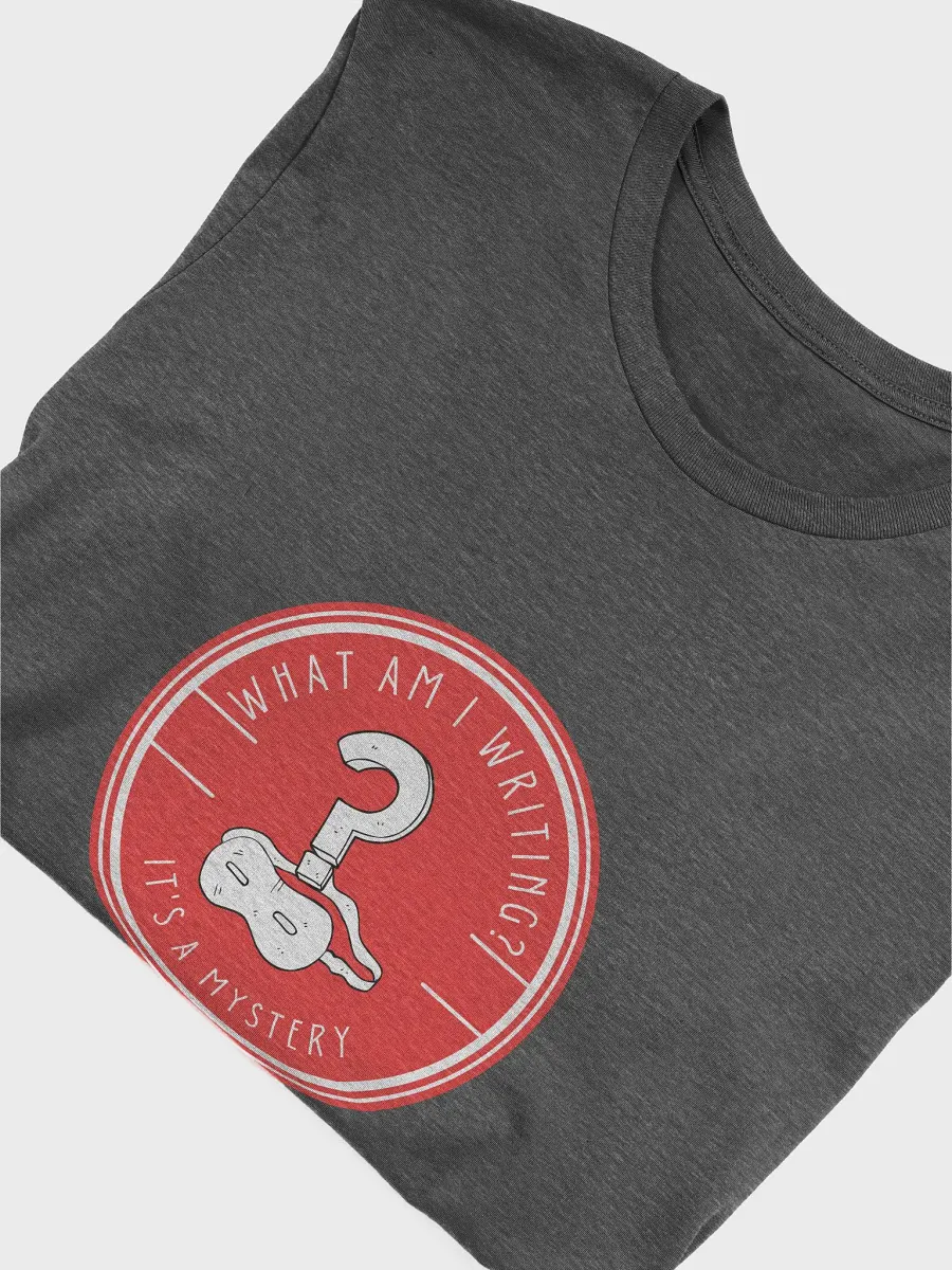 What am I Writing? It's a Mystery - dark grey heather t-shirt product image (5)