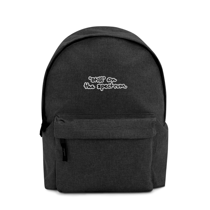 *still* on the spectrum embroidered backpack product image (1)