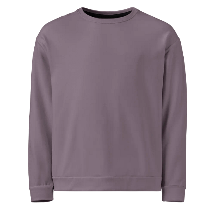 Plain Faded Orchid Grey Soft Summer Unisex Recycled Polyester Heavyweight Premium Sweatshirt by Treasure Pie product image (1)
