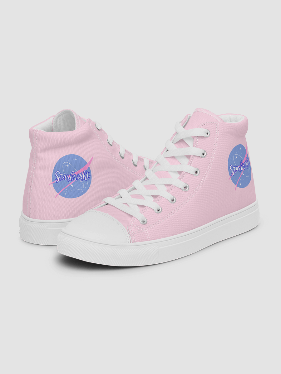 Pink Starbright The Band Women's High Top Canvas Shoes product image (13)