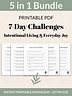 Intentional Living &amp; Everyday Joy Bundle 7-Day Challenges Printable