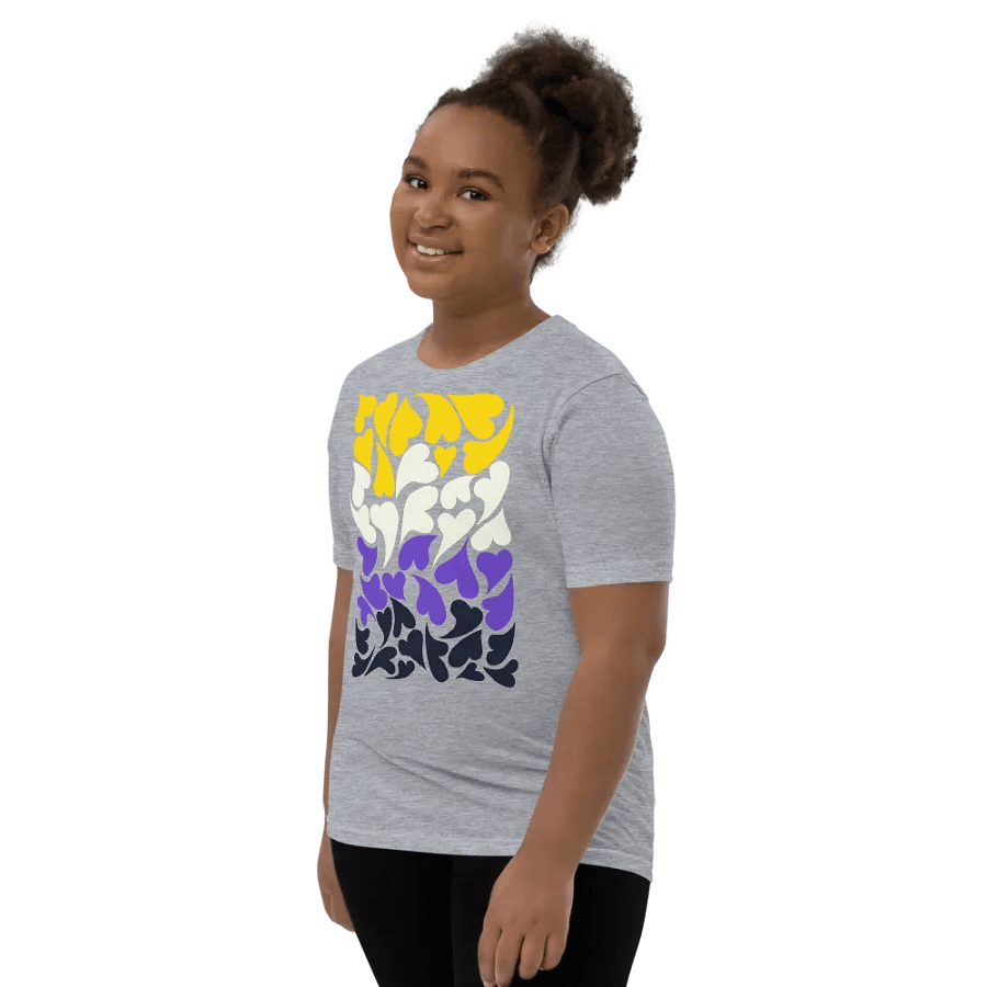 Nestled PRIDE Nonbinary T-shirt (Youth) product image (40)