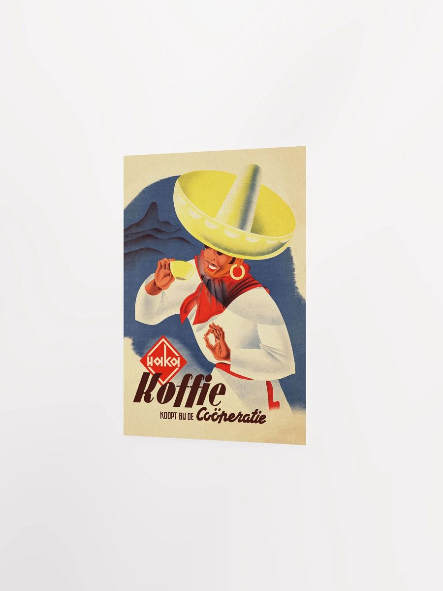 Coffee retro poster (Dutch/Holland), 1950s — coffee vintage poster, coffee print, kitchen art, retro poster, vintage art product image (9)