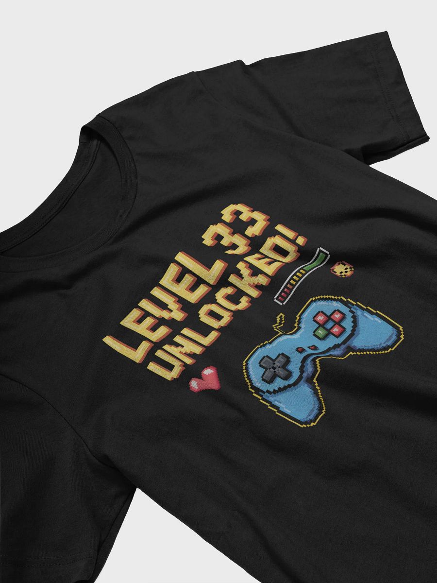 Level Thirty Three Unlocked! Gaming Controller T-Shirt | Funny 33rd Birthday Tee product image (32)