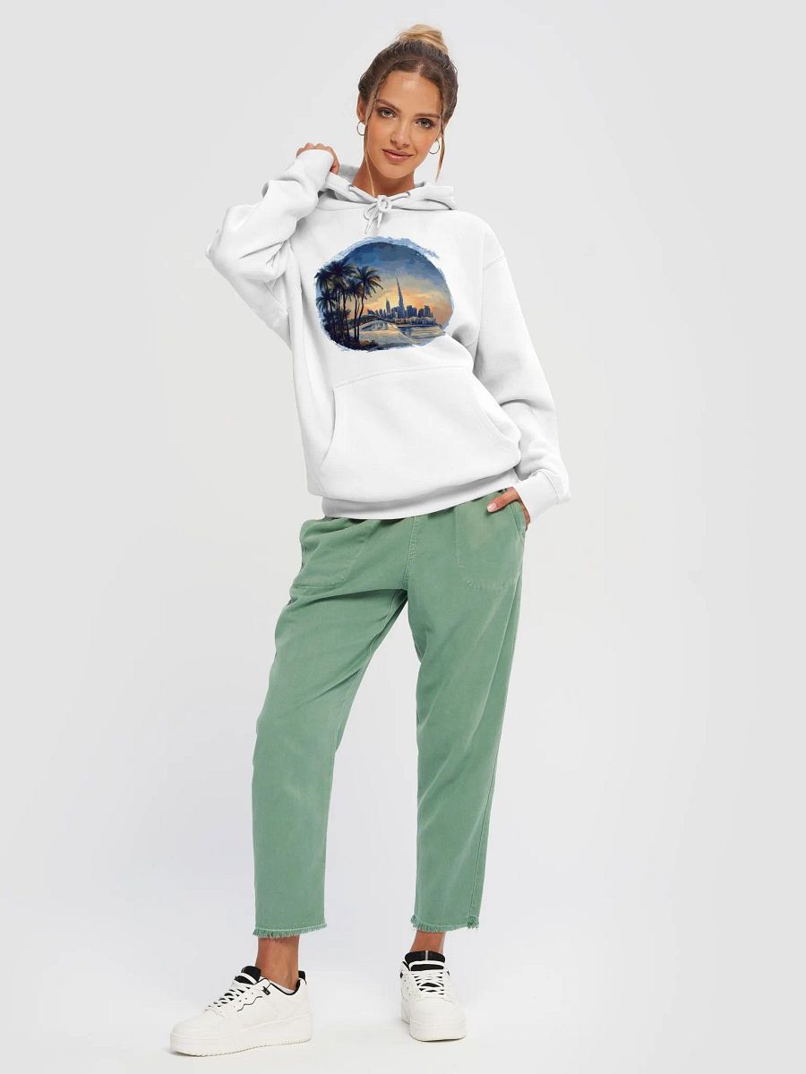 Chill Dubai Vibes – Burj Khalifa Sunset Unisex Hoodie product image (2)