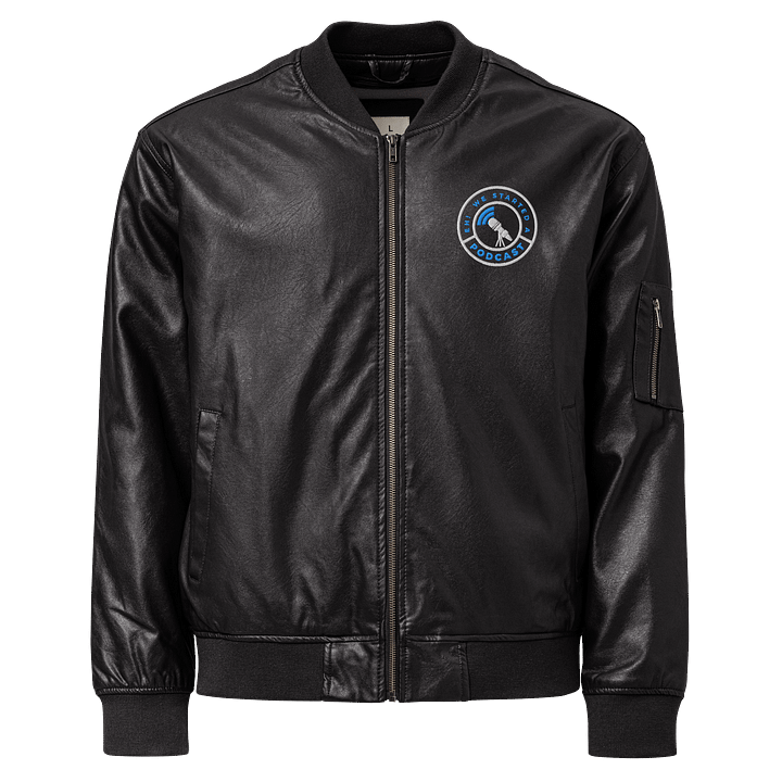 Faux Leather Bomber Jacket product image (1)