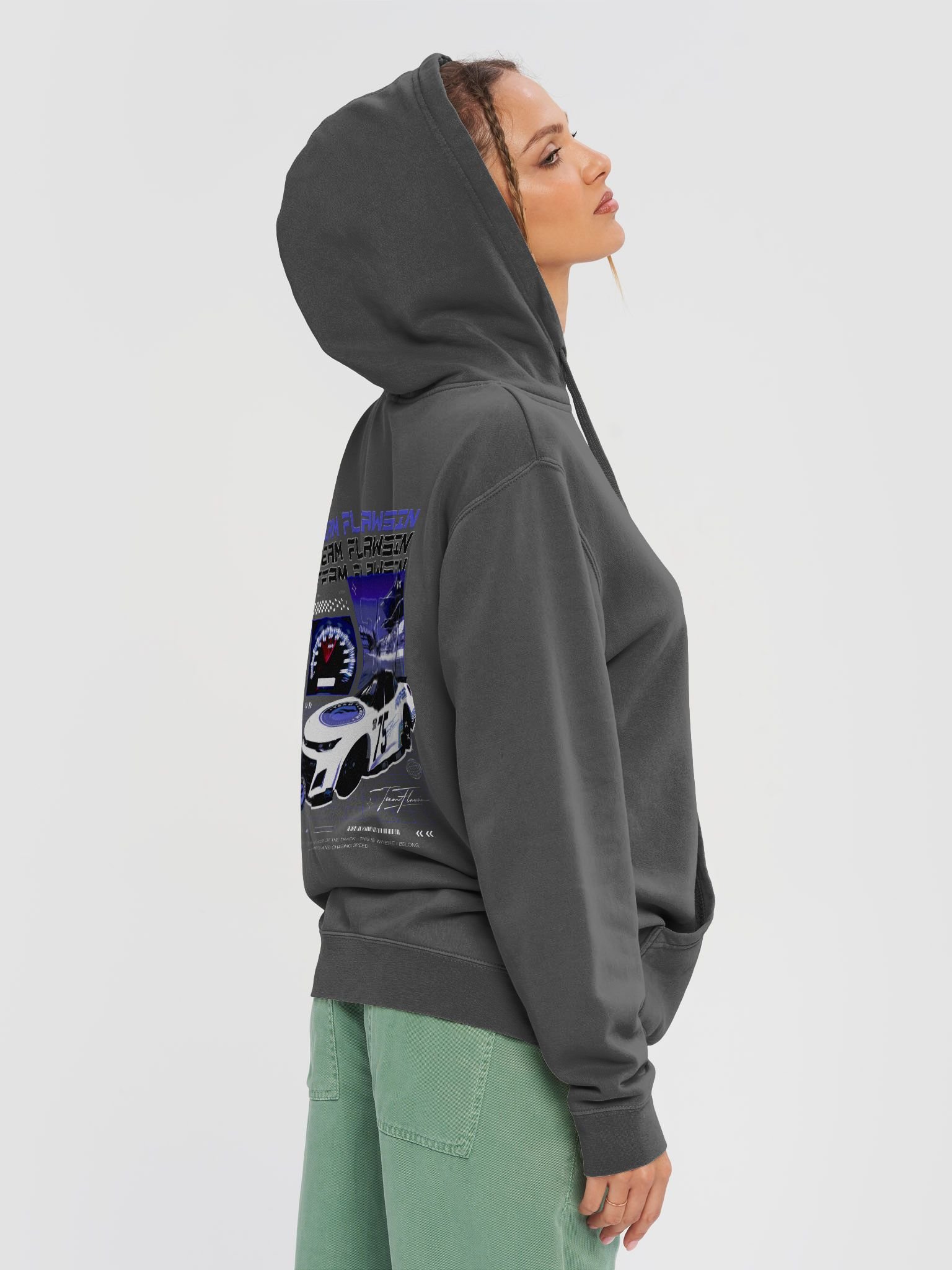 Team Flawsin High Octane Pigment Dyed Hoodie product image (5)