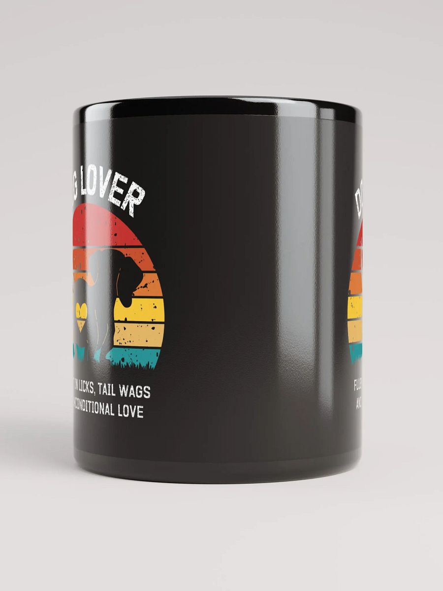 "Dog lover" black glossy mug product image (5)