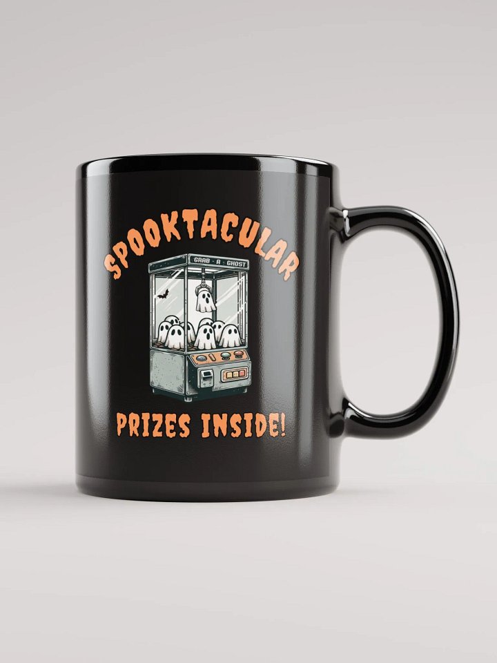 Spooktacular Ghost Claw Machine Black Glossy Mug product image (2)