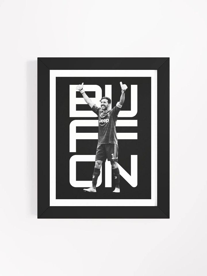 Gianluigi Buffon BW Juventus Name Art Framed Print product image (1)