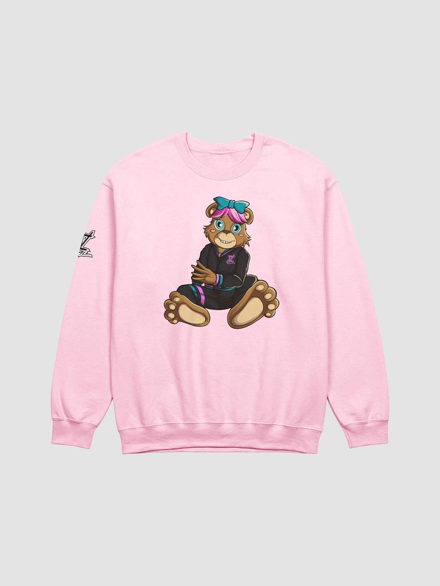 Sitting Girl Bear Pink Crewneck Sweatshirt product image (1)