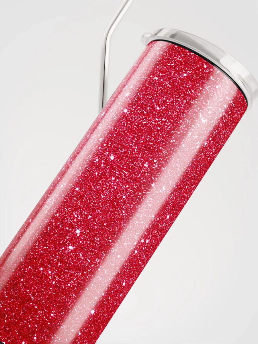 Radiant Red Glitter Stainless Steel Tumbler | Eco-Friendly 20oz with Reusable Straw product image (5)