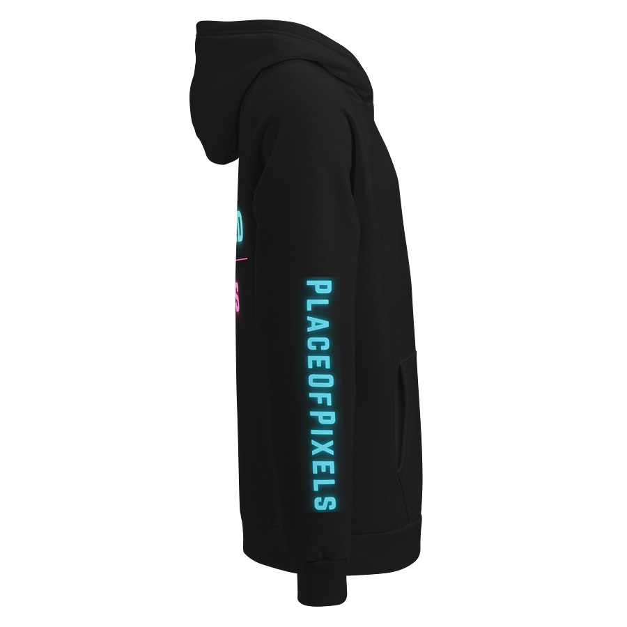 Powered by Pixels – Retro Neon Hoodie product image (4)