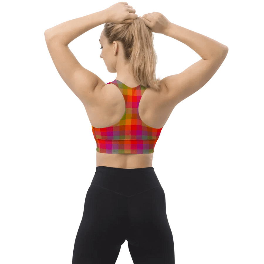 Rainbow Checkers Sports Bra 2 product image (8)