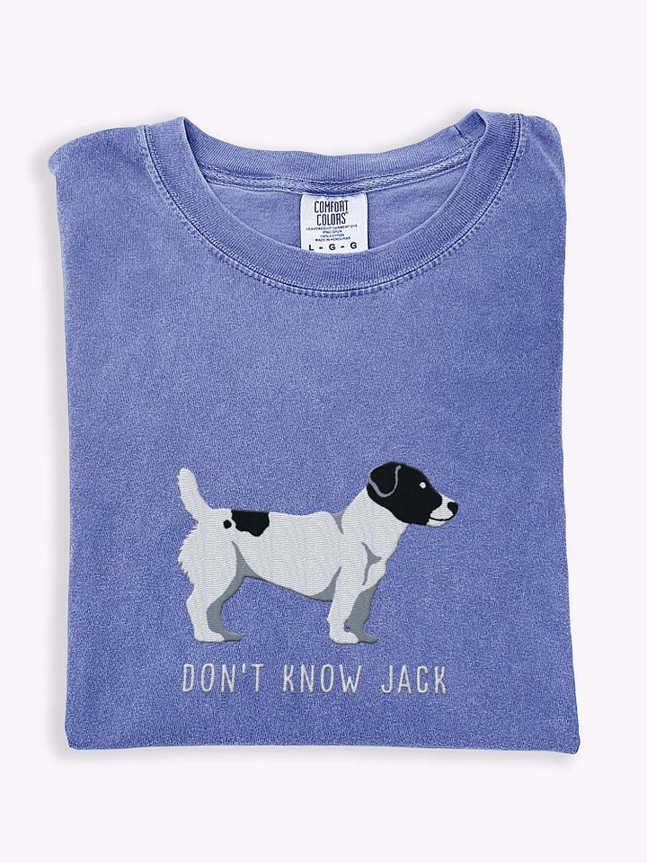 Don't Know Jack T-Shirt(Embroidered) of a Jack Russell Terrier(Black & White) product image (1)
