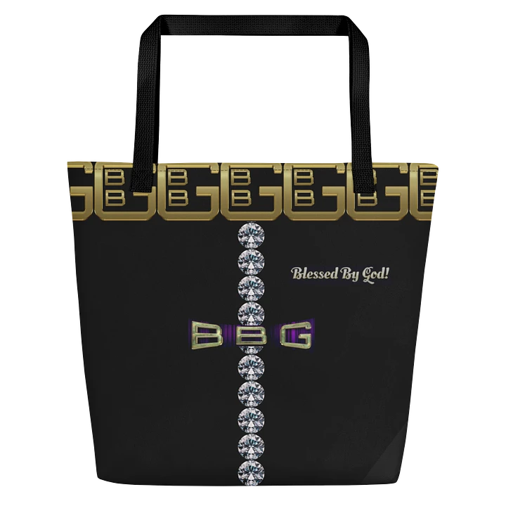 Black with Diamonds BBG Tote Bag with Pocket product image (1)