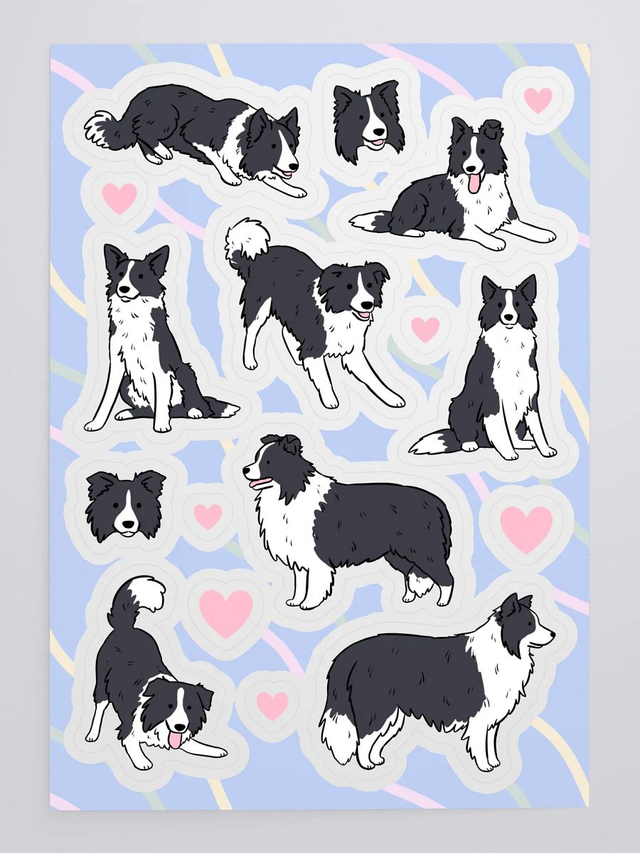 Border Collie Love Sticker Sheet product image (4)