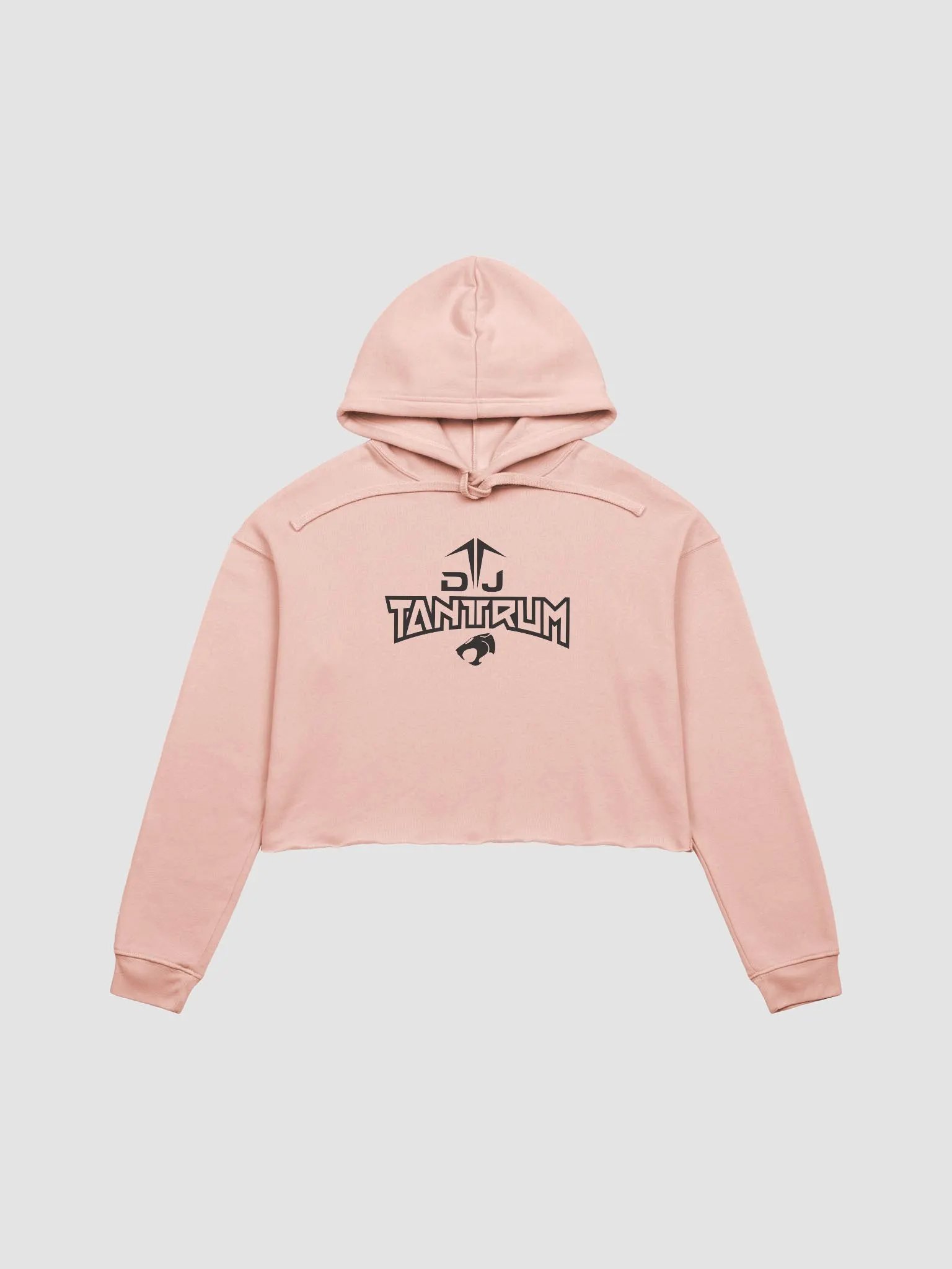 Women's DJ TanTrum Fleece Crop Hoodie (Black Logo) product image (1)