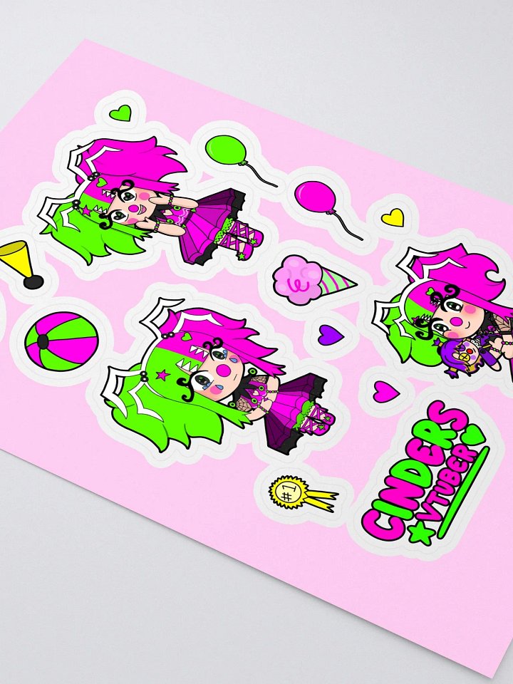 Clown Cinders Sticker Sheet product image (2)