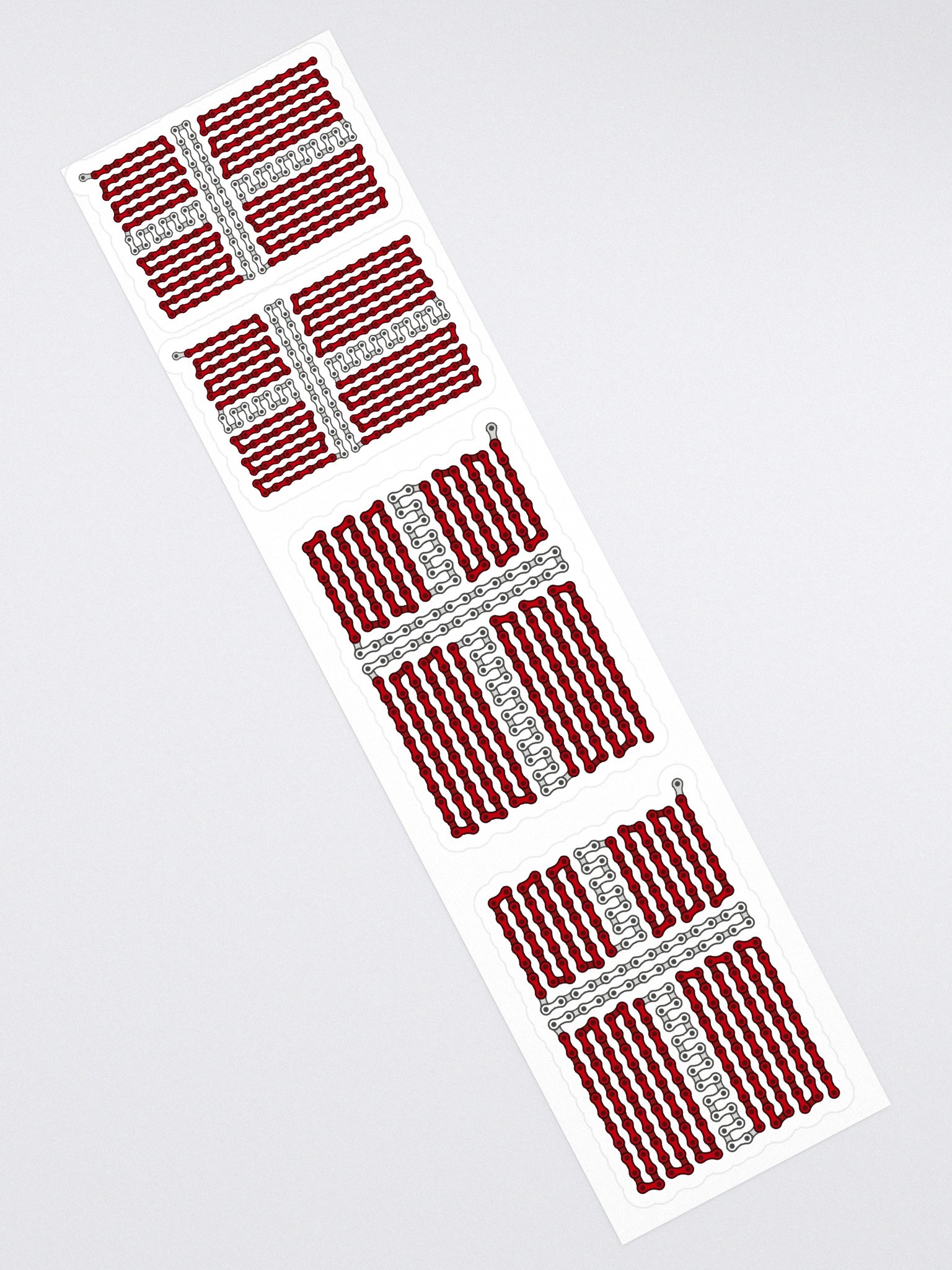Denmark Bike Chain Flag Stickers, Mixed Size 4 Pack product image (2)