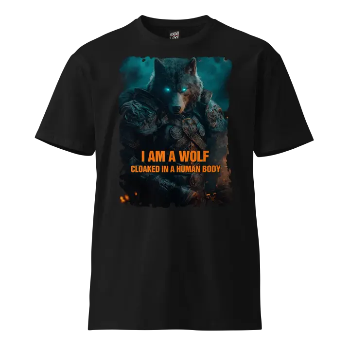Hidden Howl – I AM A WOLF CLOAKED IN A HUMAN BODY T-Shirt product image (1)