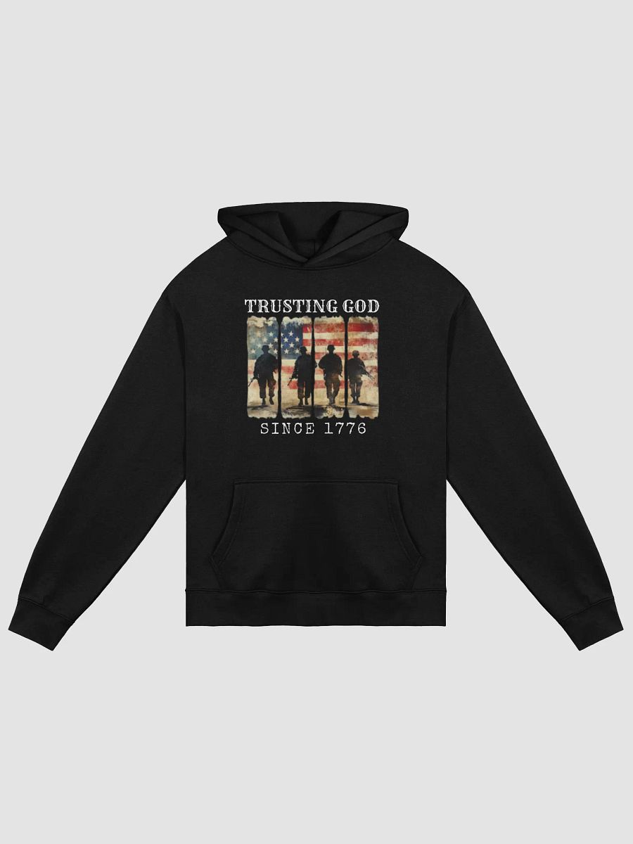 Trusting God Since 1776 American Flag Military Hoodie - Patriotic Veterans USA product image (4)